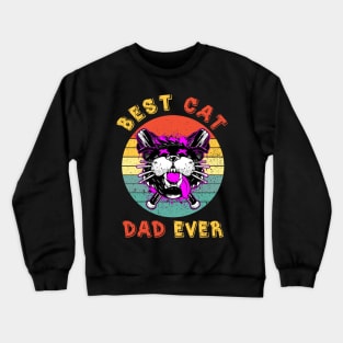 Best Cat Dad Ever Vintage Crewneck Sweatshirt